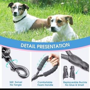 Durable Black Dog Leash with Comfortable Foam Handle
